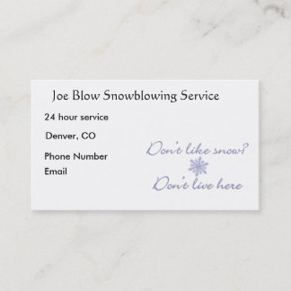 Snowflake Appointment Card
