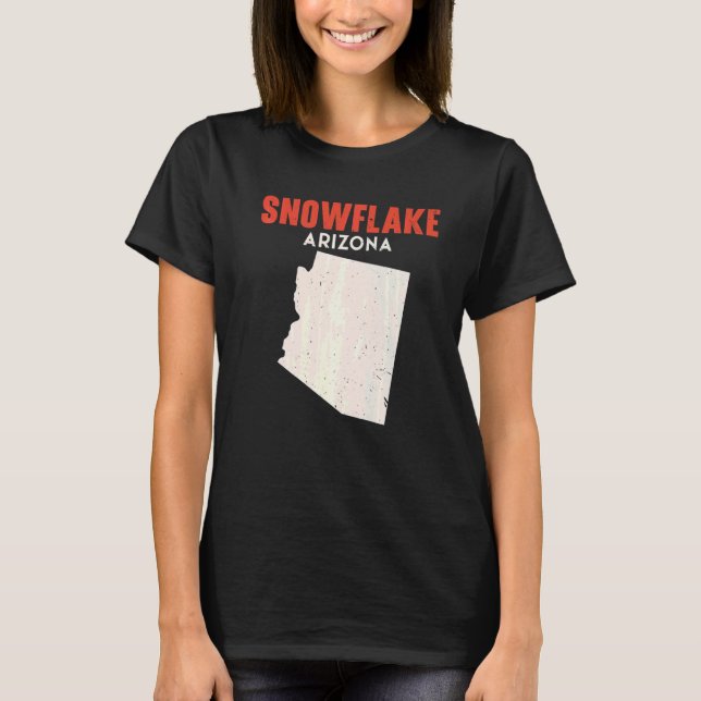 Snowflake Arizona USA State America Travel Arizoni T-Shirt (Front)
