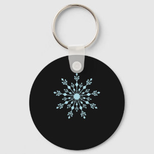 Snowflake as a pattern in winter key ring