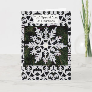 Snowflake Aunt Christmas Holiday Card