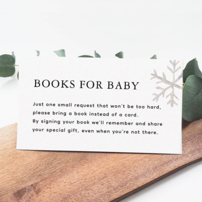 Snowflake Baby It's Cold Outside Books For Baby Enclosure Card (Creator Uploaded)