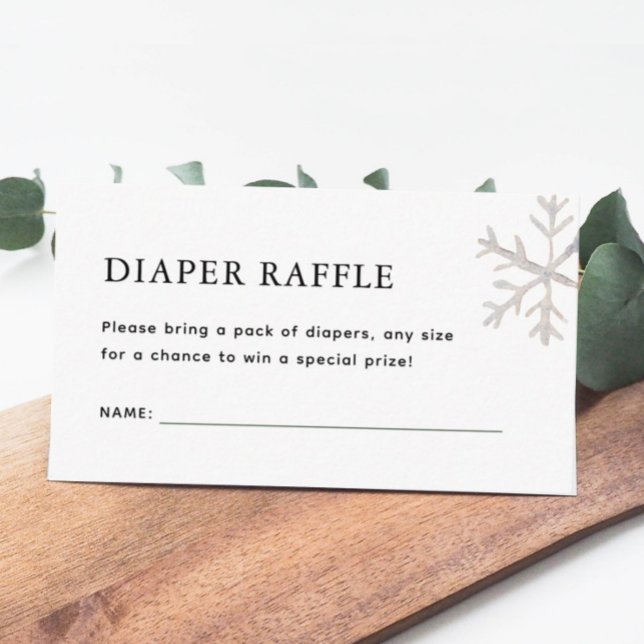 Snowflake Baby It's Cold Outside Diaper Raffle Enc Enclosure Card (Creator Uploaded)