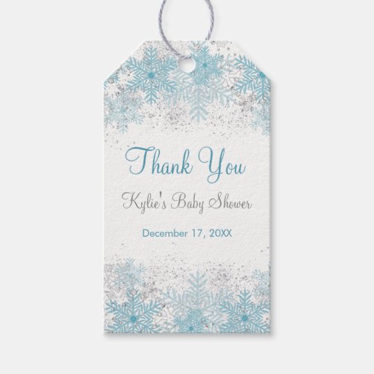 Snowflake Baby It's Cold Outside Shower Gift Tags