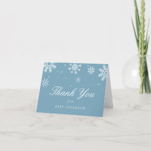 Snowflake Baby It's Cold Outside Thank You Card