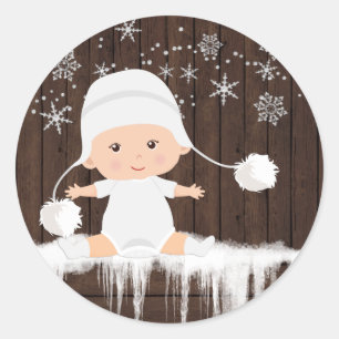 Snowflake Baby Shower Stickers