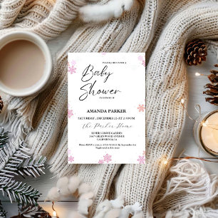 Snowflake Baby Winter Baby Shower Invitation