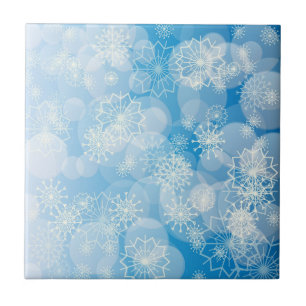 Snowflake background ceramic tile