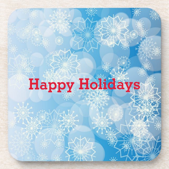 Snowflake background coaster (Front)