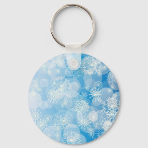 Snowflake background key ring