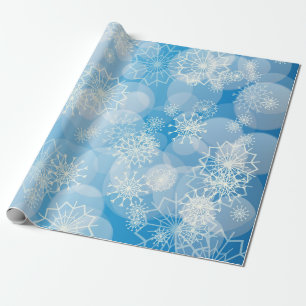 Snowflake background wrapping paper
