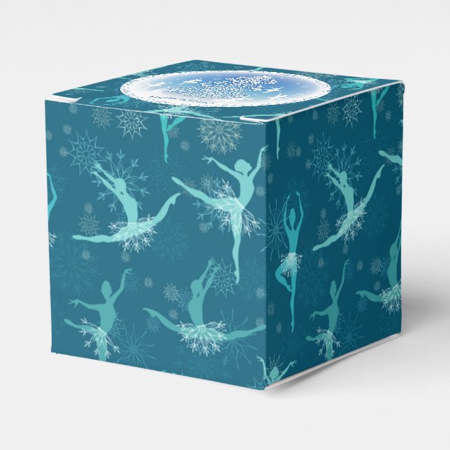 Snowflake Ballet Favour Box (Front Side)