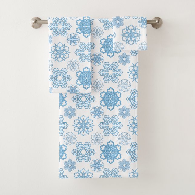 Snowflake Bath Towel Set (Insitu)