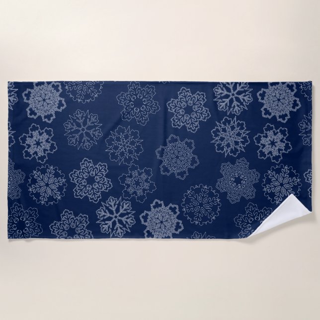 Snowflake Beach Towel (Front)