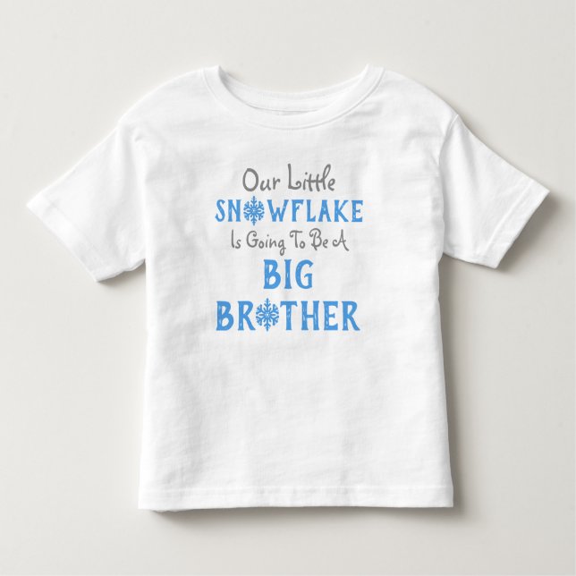 Snowflake Big Brother Toddler T-Shirt (Front)