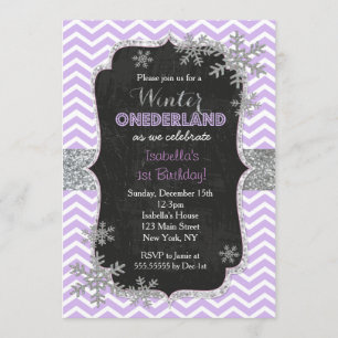 Snowflake Birthday Invitations