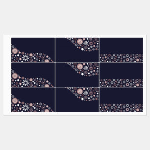 Snowflake blue and pink winter design
