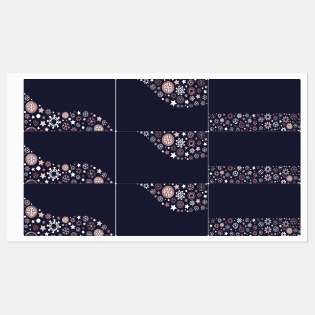 Snowflake blue and pink winter design (Sheet)