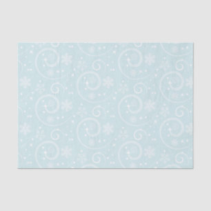 Snowflake Blue background Tissue Paper