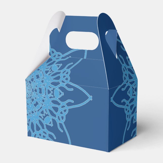 Snowflake Blue Favour Box (Front Side)