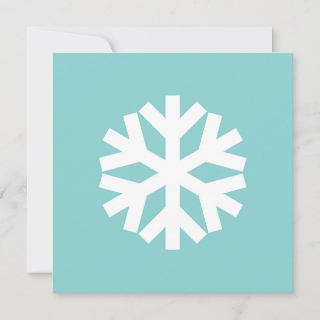 Snowflake blue invitation (Front)