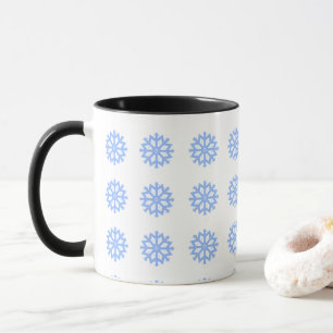  Snowflake Blue Winter Festive Pattern   Mug