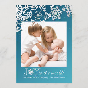 Snowflake Border Photo Invitation