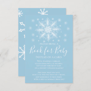 Snowflake Boys Baby Shower Book for Baby Invitation