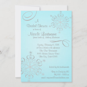 Snowflake Bridal Shower Invitation