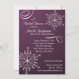 Snowflake Bridal Shower Invitation