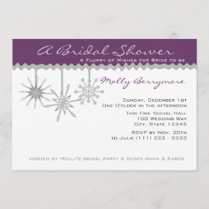 Snowflake Bridal Shower Invitation