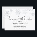 Snowflake Brunch with the Bride Shower Invitation<br><div class="desc">This Brunch with the Bride Bridal Shower invitation is perfect to celebrate the bride to be or a bride that has already eloped. Customise with your information for the bride to be.</div>