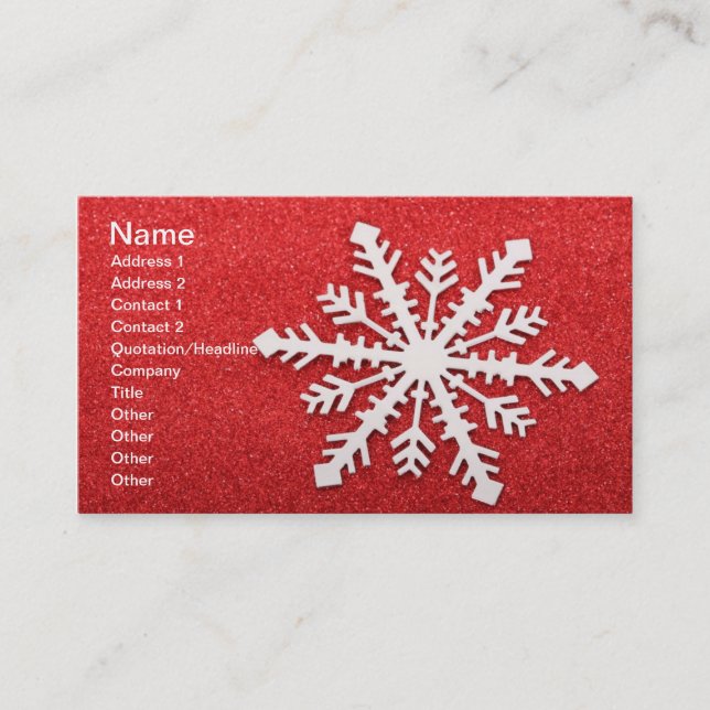 Snowflake Business Card (Front)
