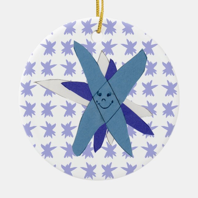 Snowflake by Victoria Shaylee Ceramic Ornament (Front)