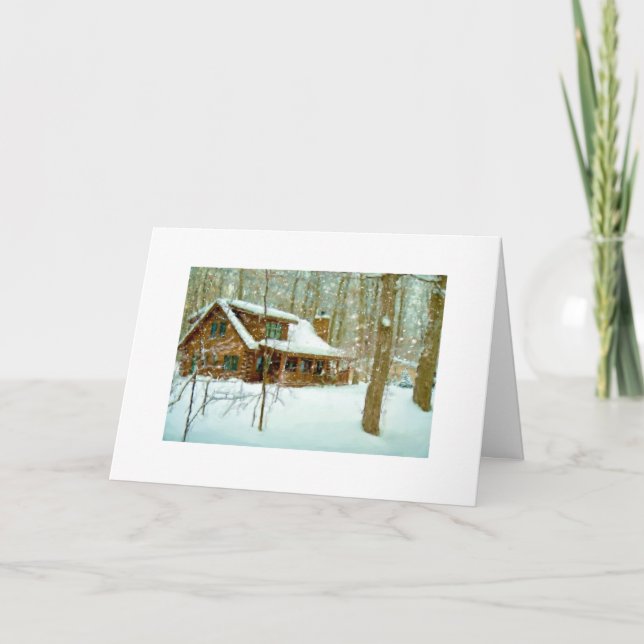Snowflake Cabin Card (Front)
