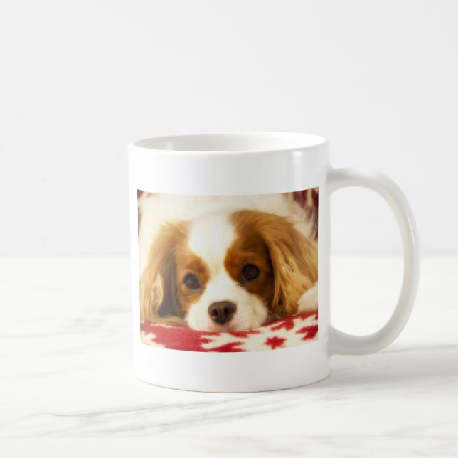 Snowflake Cavalier King Charles Spaniel Coffee Mug (Right)
