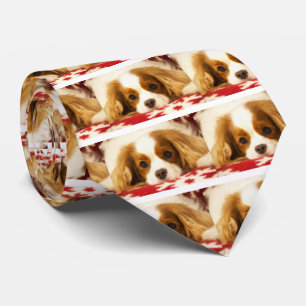 Snowflake Cavalier King Charles Spaniel Tie