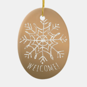 Snowflake Ceramic Ornament
