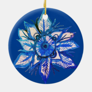 Snowflake  Ceramic Ornament