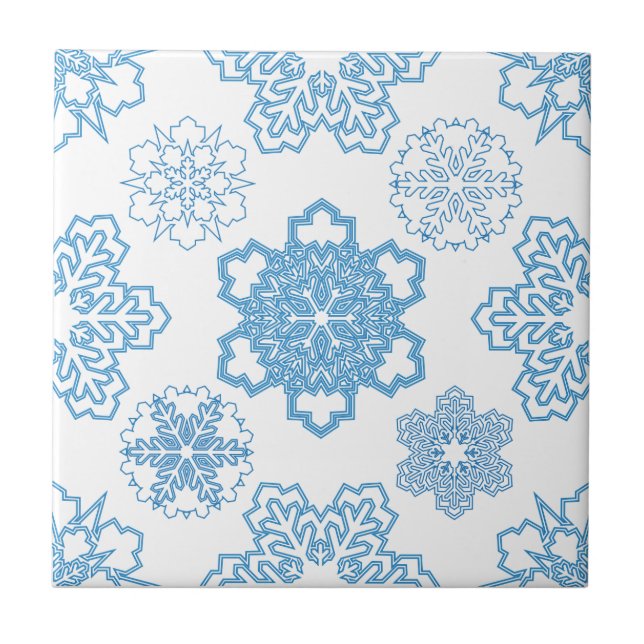 Snowflake Ceramic Tile (Front)