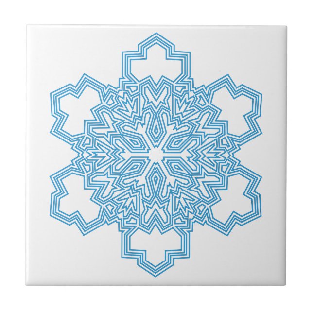Snowflake Ceramic Tile (Front)