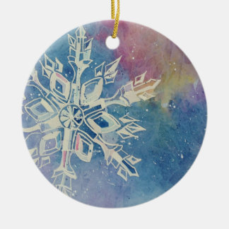 snowflake ceramic tree decoration