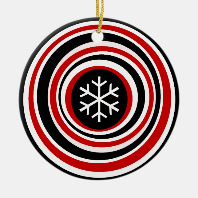 Snowflake Ceramic Tree Decoration (Front)