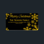 Snowflake chalkboard Christmas  address label<br><div class="desc">After all the work and stress, tell them you have a new address! There is no better ( and easier!) way to spread the news than adding this label to your Christmas post. There are many different cards available, so pick the design and wording you like. Browse the store or...</div>