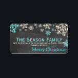 Snowflake chalkboard Christmas  address label<br><div class="desc">After all the work and stress, tell them you have a new address! There is no better ( and easier!) way to spread the news than adding this label to your Christmas post. There are many different cards available, so pick the design and wording you like. Browse the store or...</div>