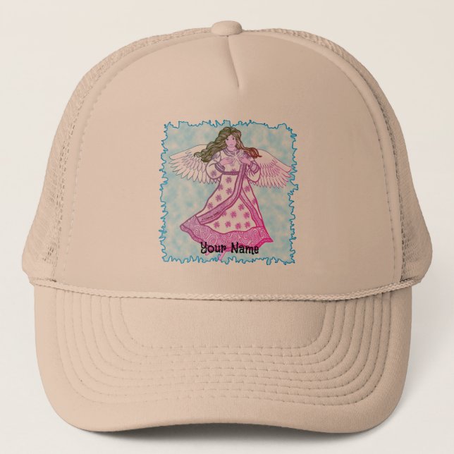 Snowflake Christian angel  Trucker Hat (Front)
