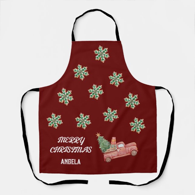 Snowflake Christmas Apron (Front)
