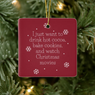 Snowflake Christmas Ceramic Ornament