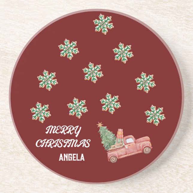Snowflake Christmas Coasters (Front)