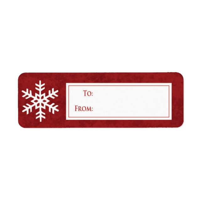SnowFlake Christmas gift sticker (Front)