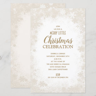 Snowflake Christmas Holiday Budget Invitations